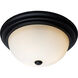 Brentwood 3 Light 15.25 inch Matte Black Flush Mount Ceiling Light