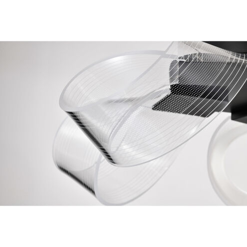 Barnett LED 20.88 inch Matte Black Chandelier Ceiling Light