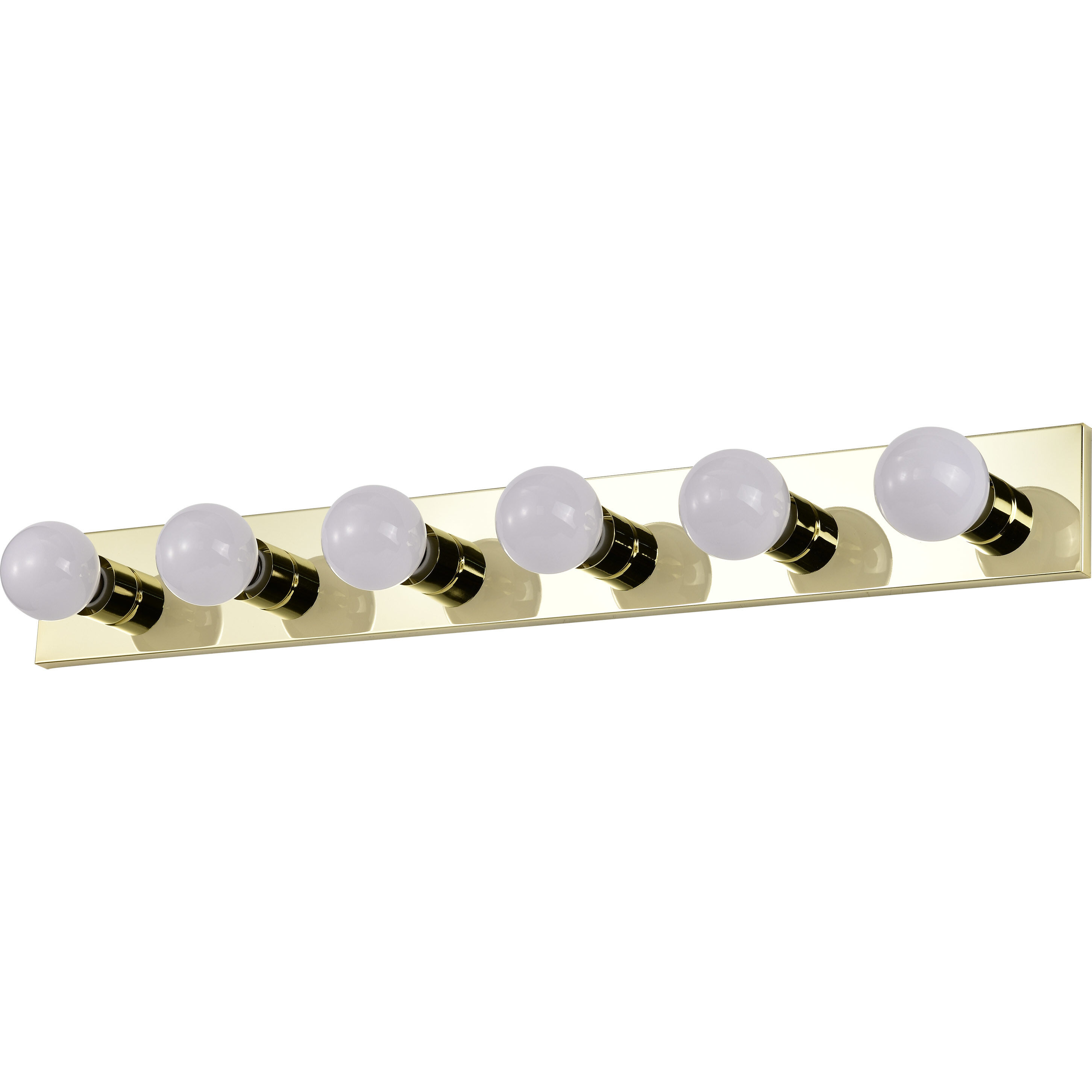 Brentwood 6 Light 36 inch Polished Brass Bath Light Wall Light