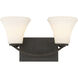 Fawn 2 Light 15 inch Mahogany Bronze Vanity Light Wall Light