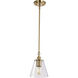 Dover 1 Light 7 inch Vintage Brass Pendant Ceiling Light