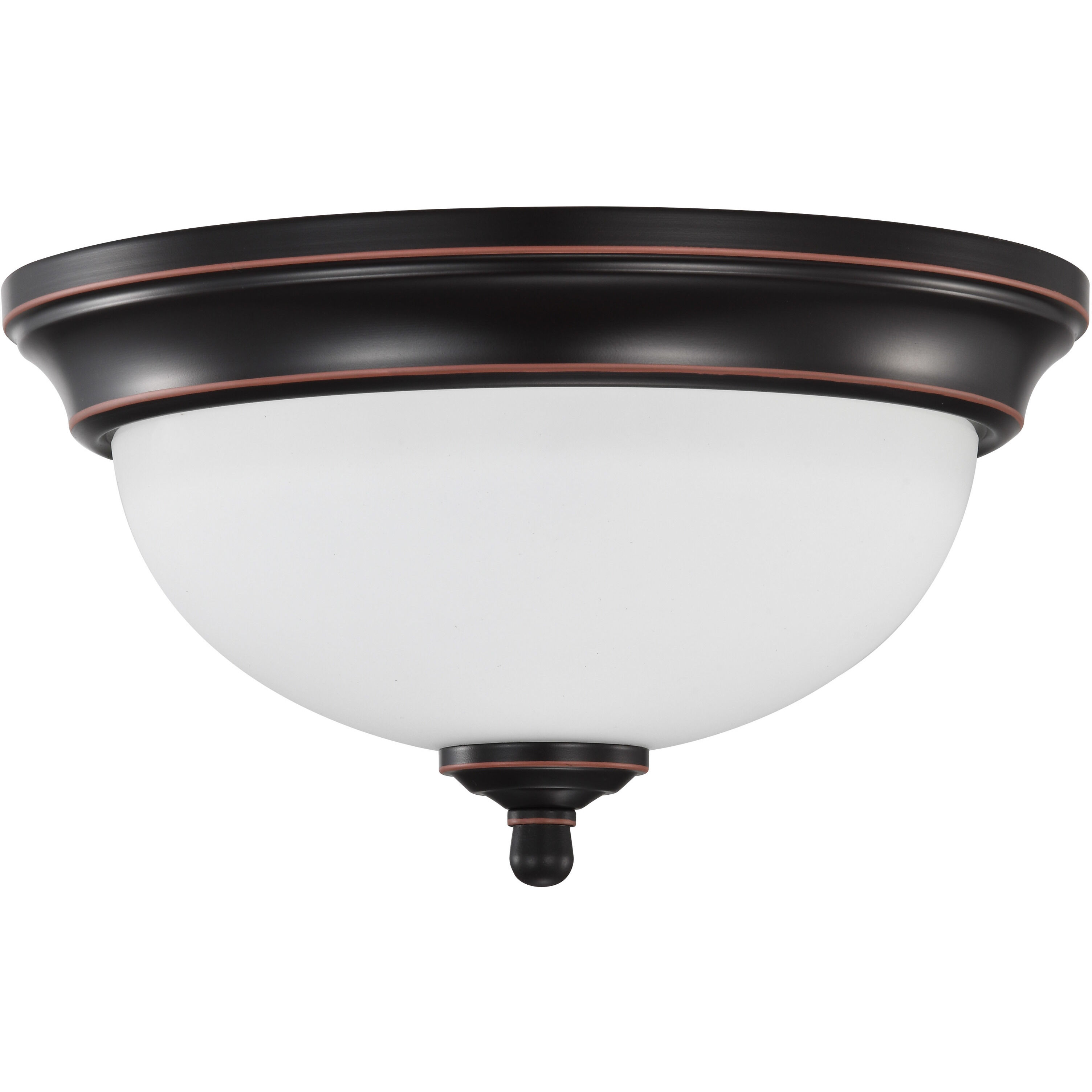 Brentwood LED 10.88 inch Mahogany Bronze LED Flush Mount Ceiling Light