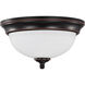 Brentwood LED 10.88 inch Mahogany Bronze LED Flush Mount Ceiling Light