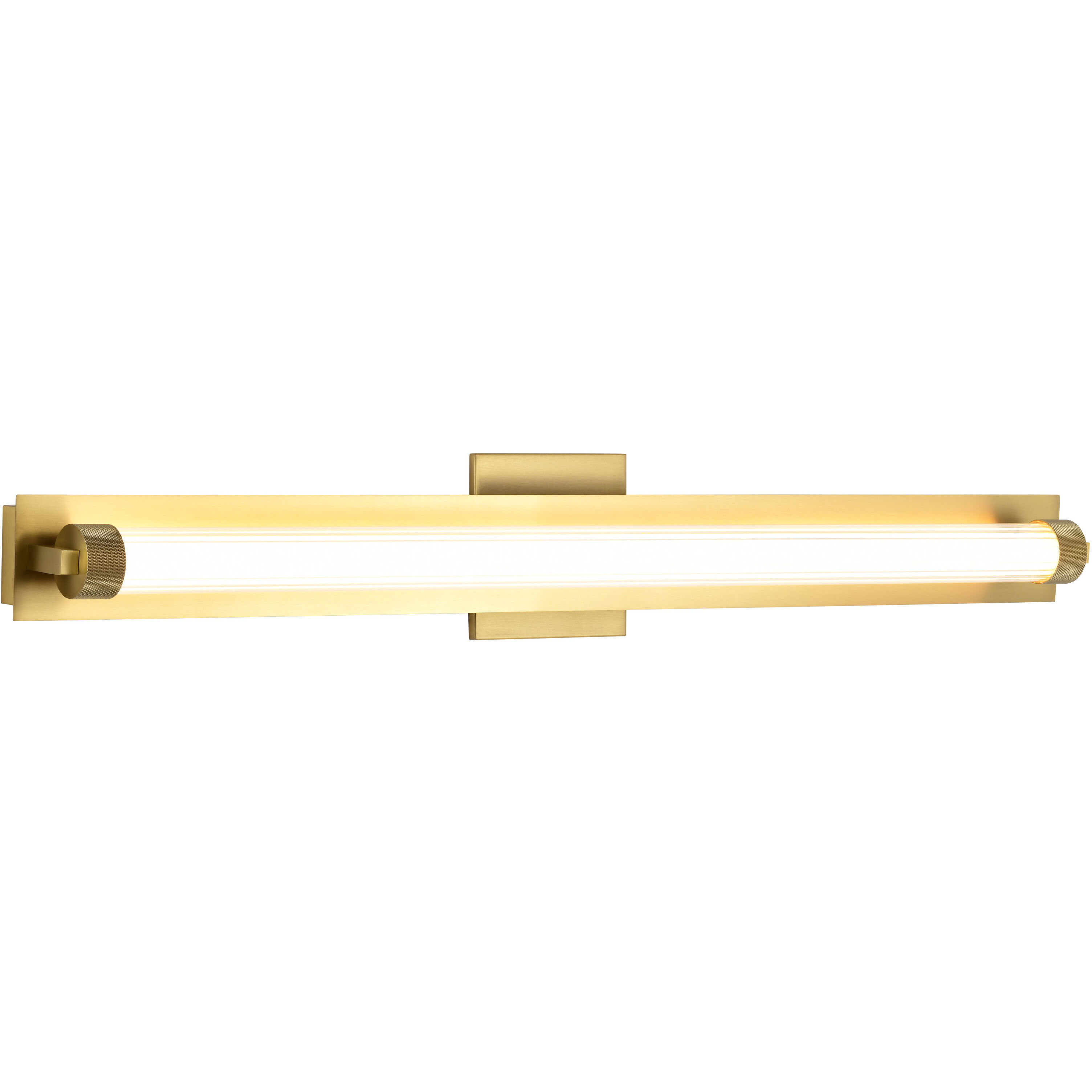 Larissa LED 32 inch Vintage Brass Vanity Wall Light
