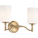 Liam 16 inch Burnished Brass Vanity Wall Light