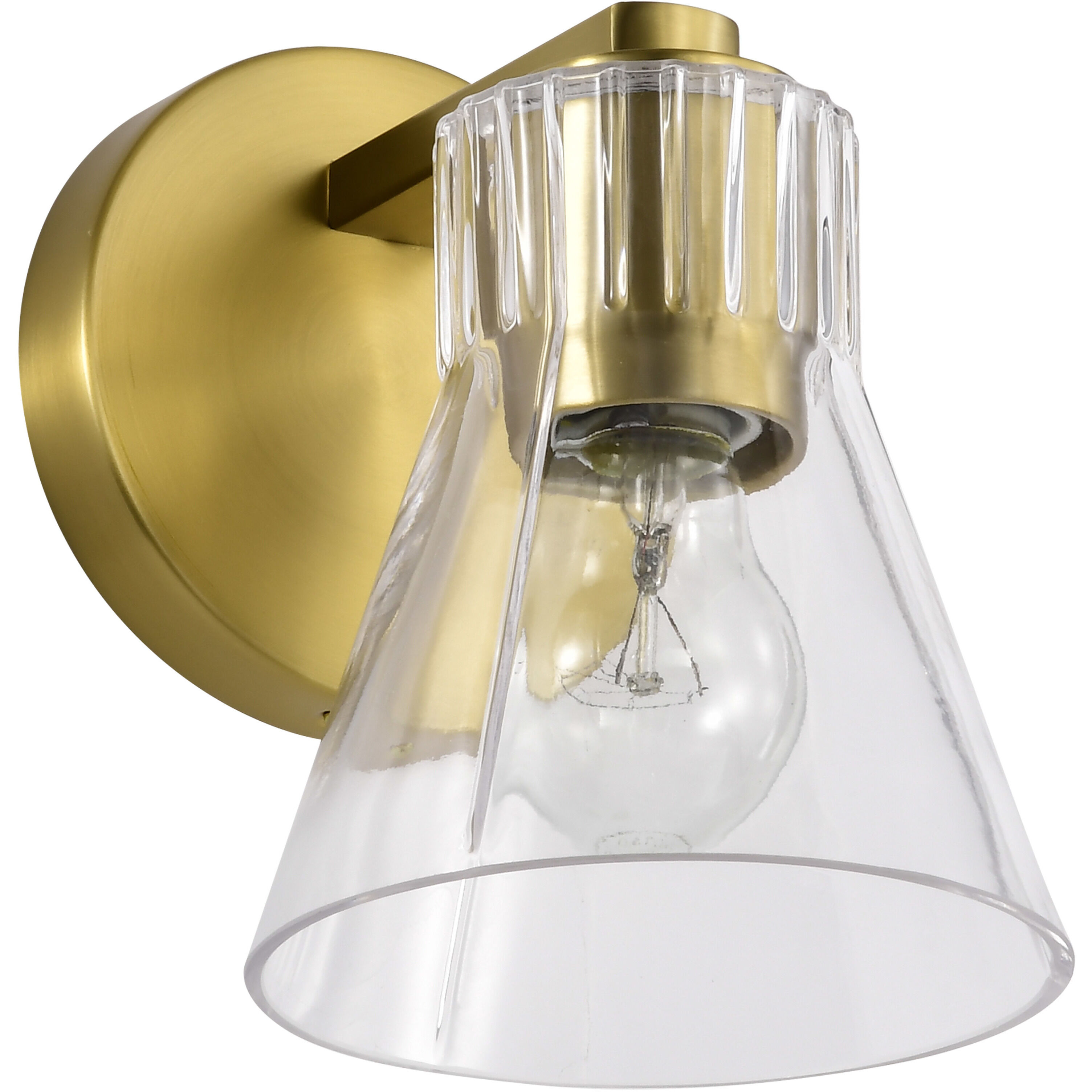 Gianna 5.5 inch Vintage Brass Vanity Wall Light