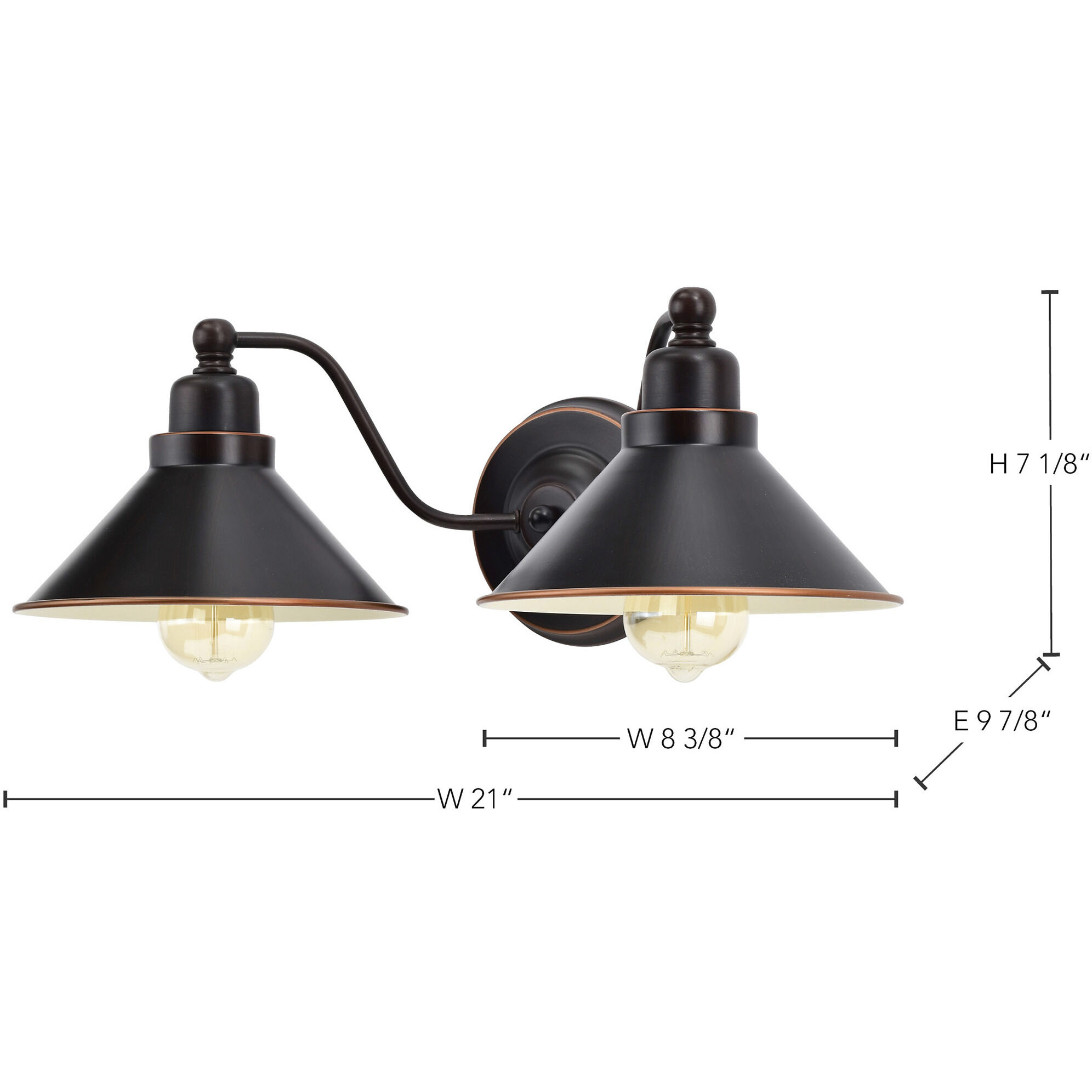 Bridgeview 2 Light 20 inch Mission Dust Bronze Wall Sconce Wall Light