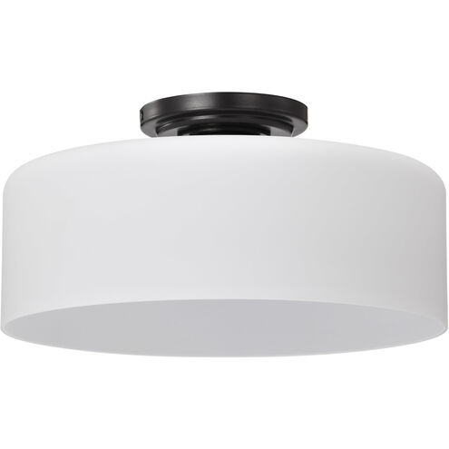 Warren 13.13 inch Gun Metal Semi Flush Mount Ceiling Light