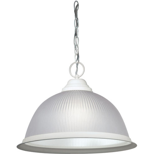 Signature 1 Light 15 inch Textured White Pendant Ceiling Light