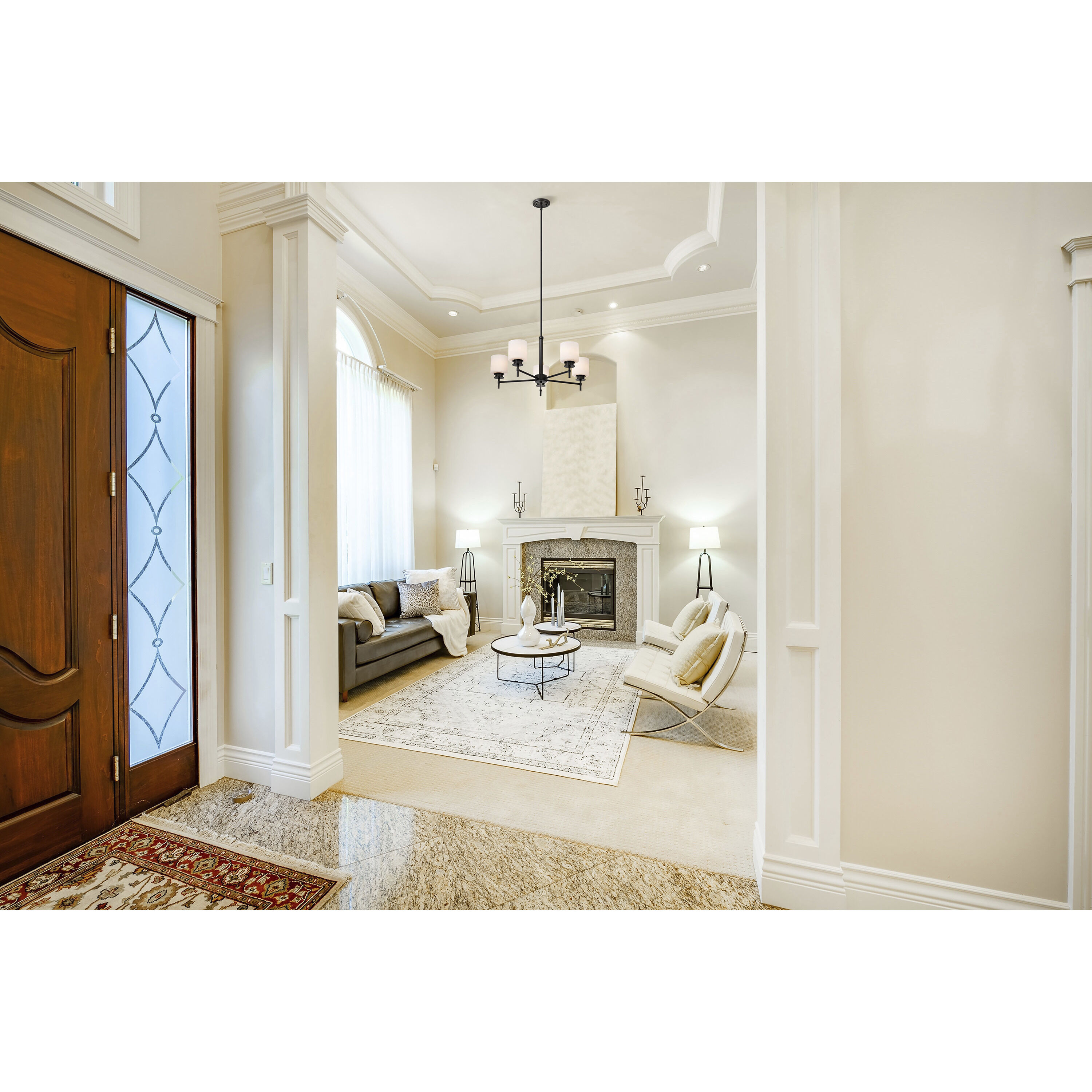 Warren 5 Light 28 inch Gun Metal Chandelier Ceiling Light