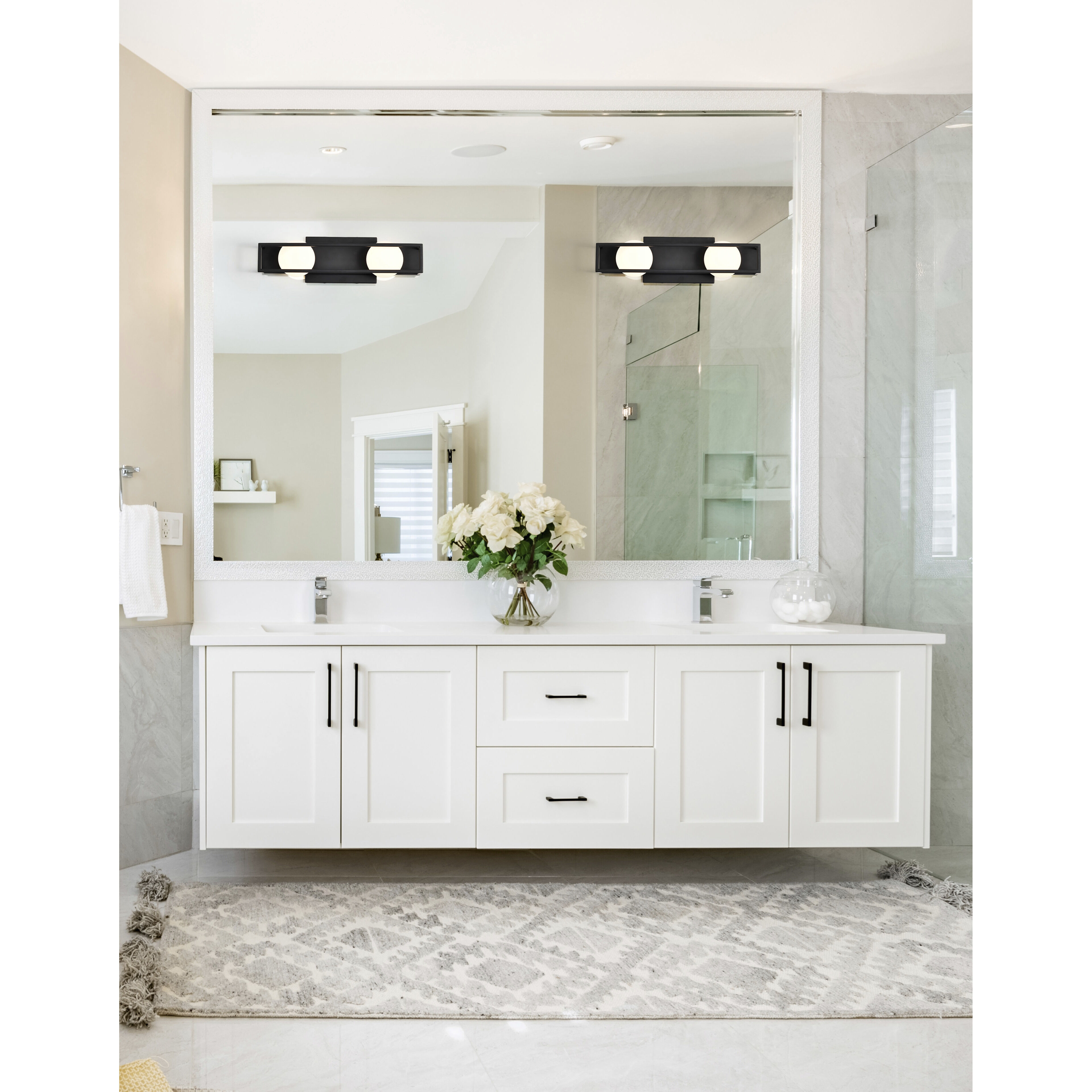 Jenkins LED 15.5 inch Matte Black Vanity Light Wall Light