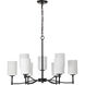 Liam 30 inch Matte Black Chandelier Ceiling Light