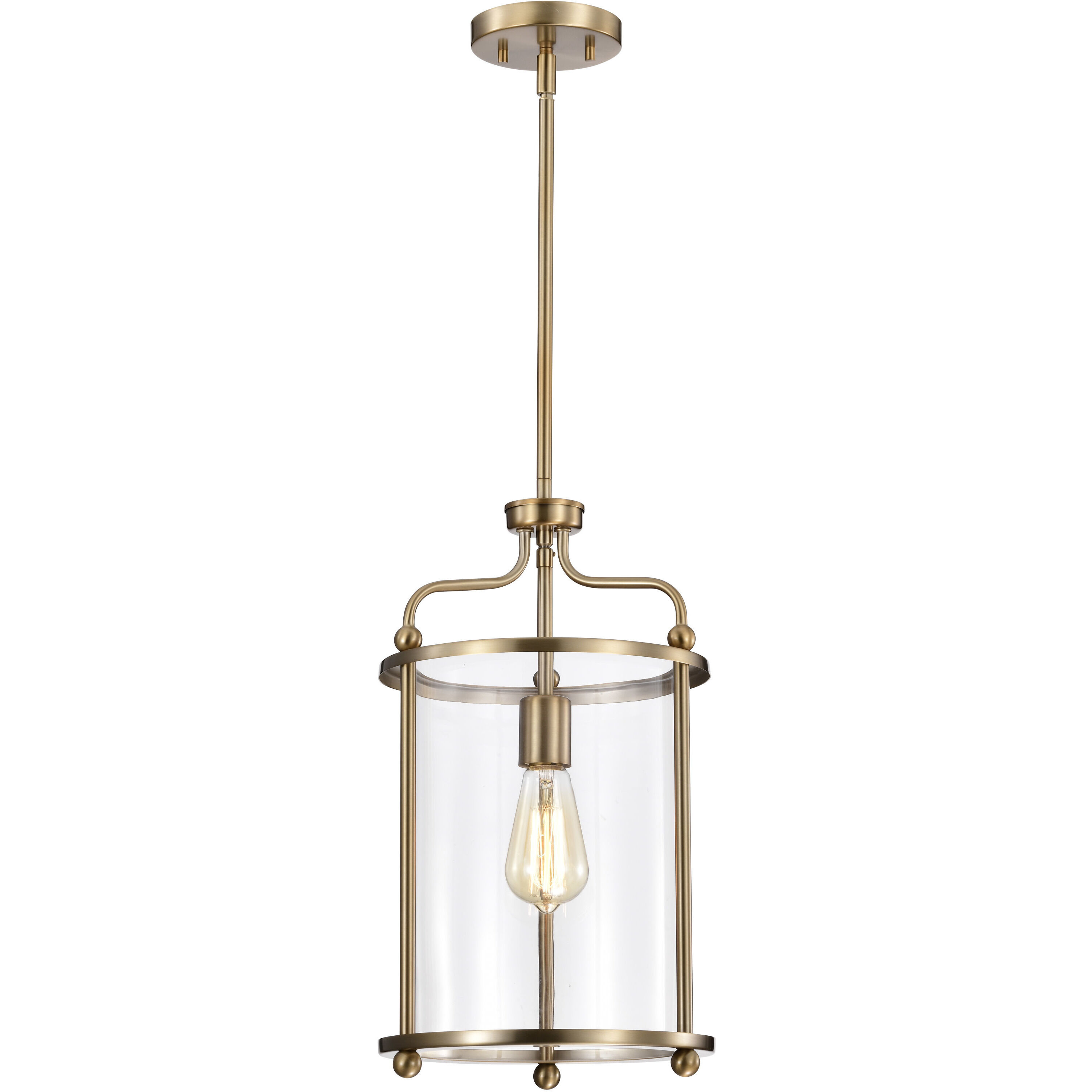 Yorktown 1 Light 10 inch Burnished Brass Pendant Ceiling Light