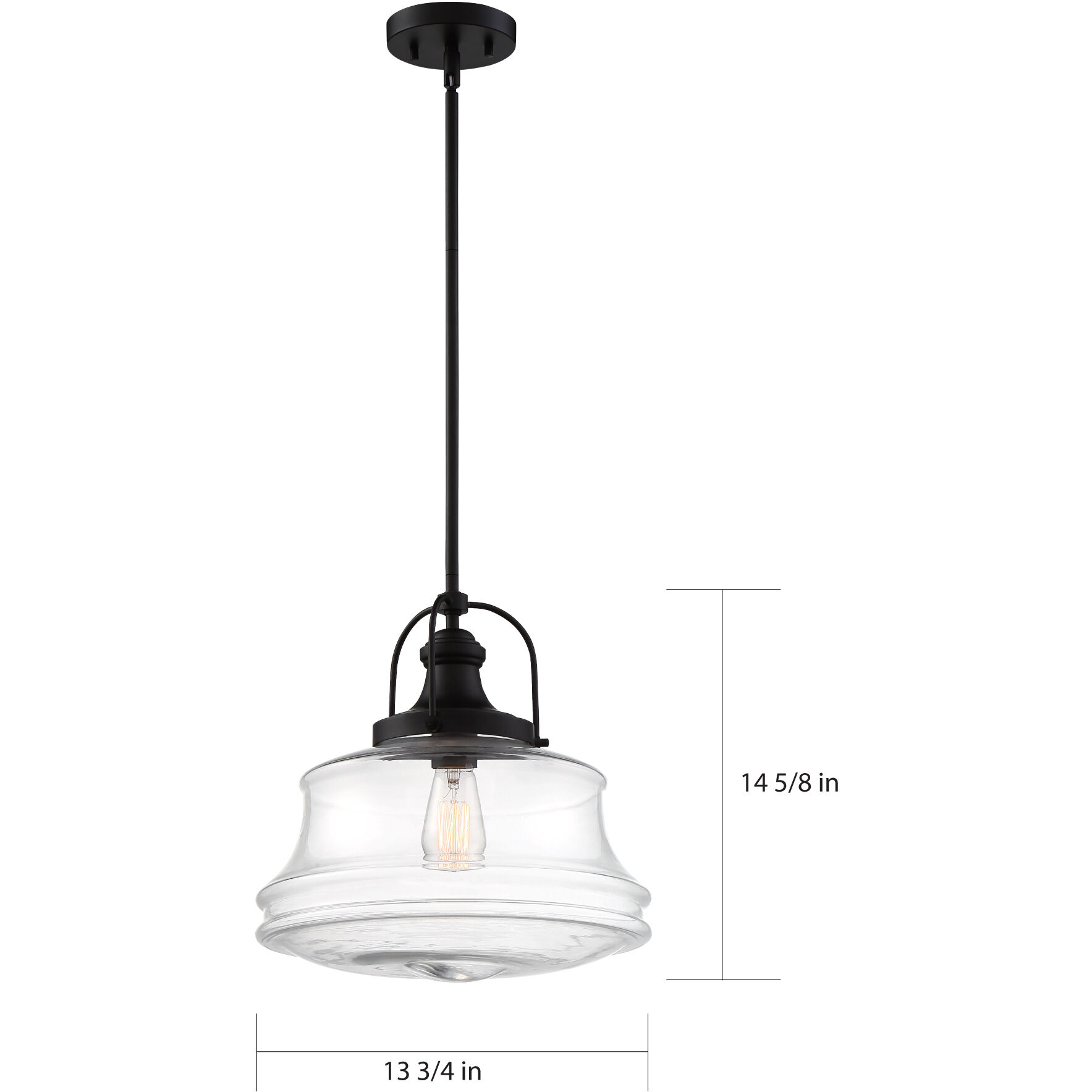 Basel 1 Light 13.75 inch Aged Bronze Pendant Ceiling Light