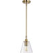 Dover 1 Light 7 inch Vintage Brass Pendant Ceiling Light