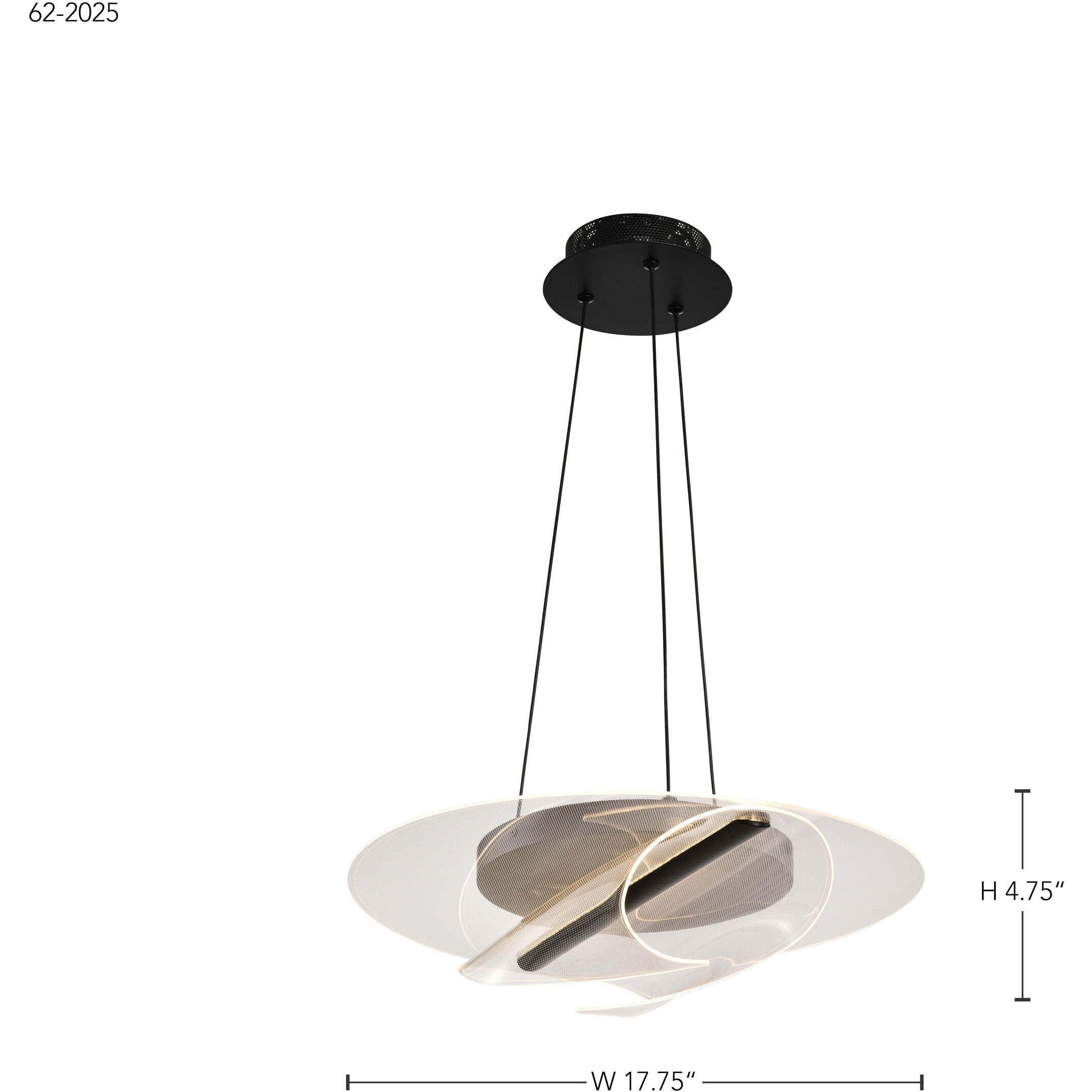 Geneva LED 17.75 inch Matte Black Pendant Ceiling Light