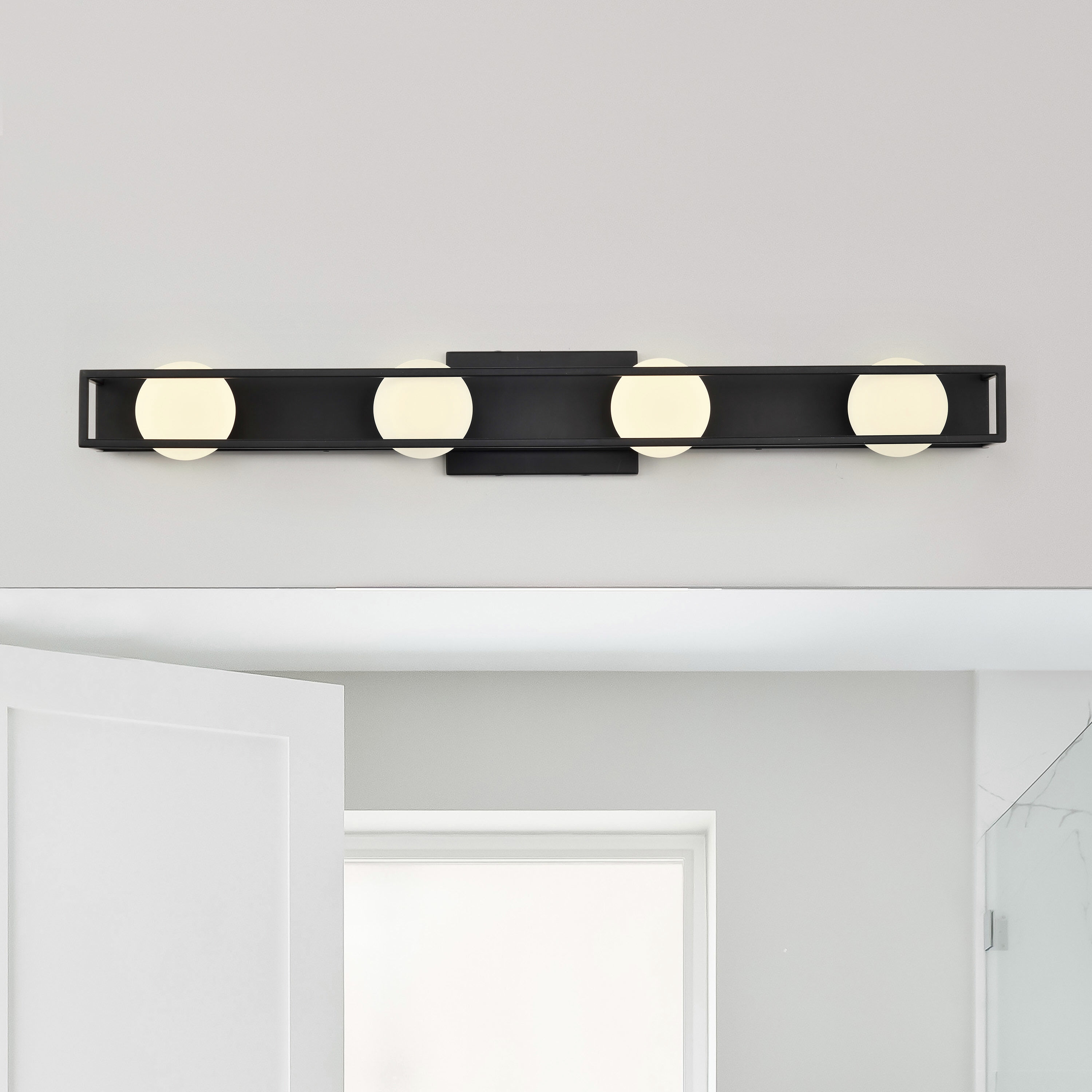 Jenkins LED 32.5 inch Matte Black Vanity Light Wall Light