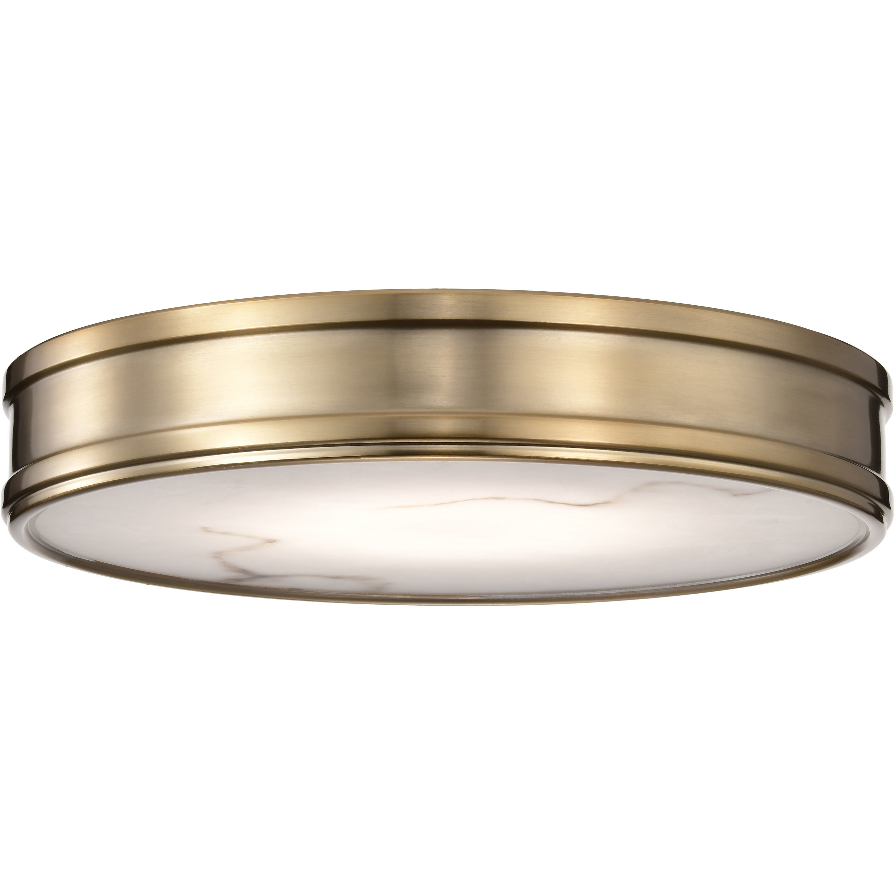 Kendall LED 14.25 inch Burnished Brass Flush Mount Ceiling Light