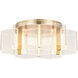 Kenzo LED 20.5 inch Polished Anodized Bronze Flush Mount Ceiling Light