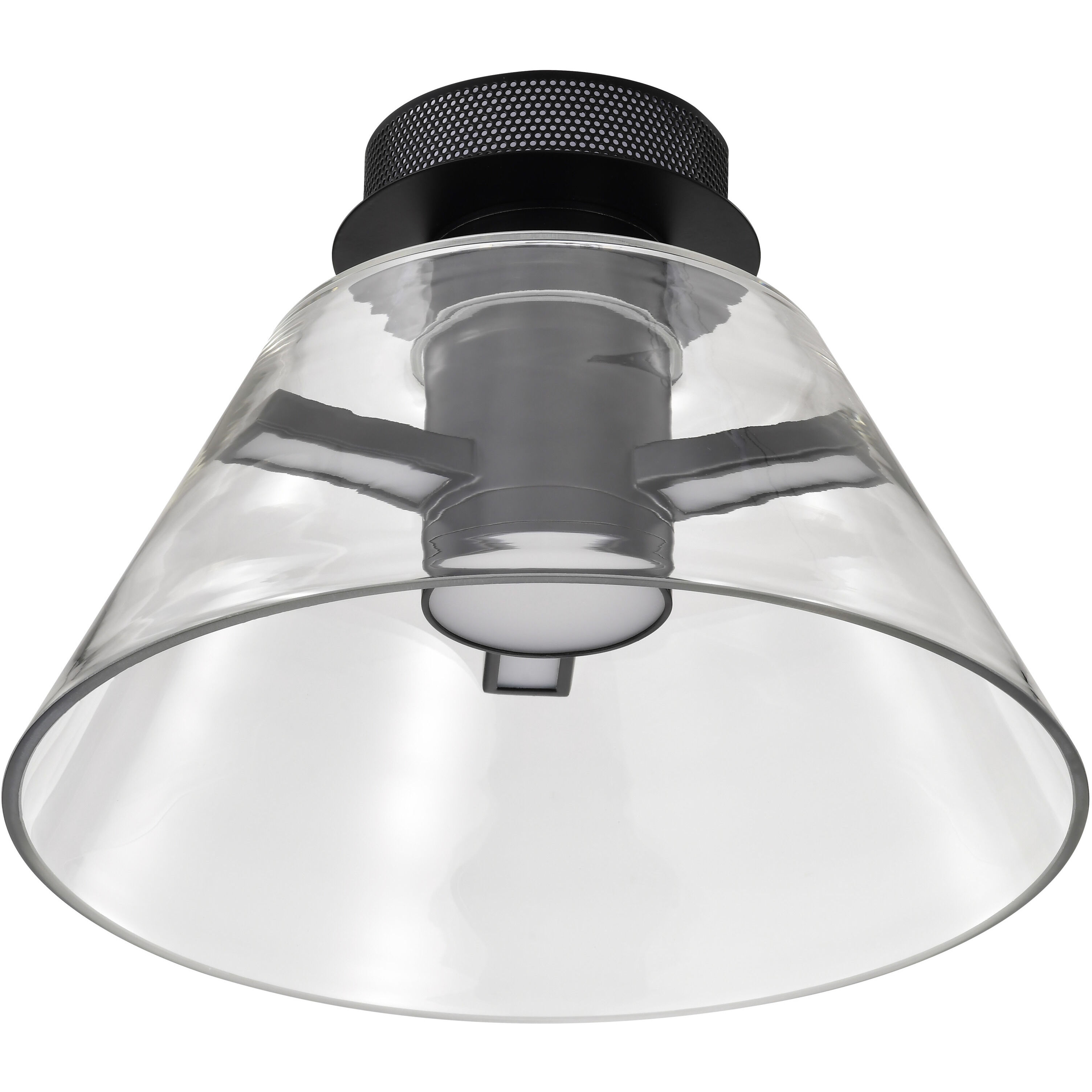 Edmond LED 13.63 inch Matte Black Semi Flush Mount Ceiling Light