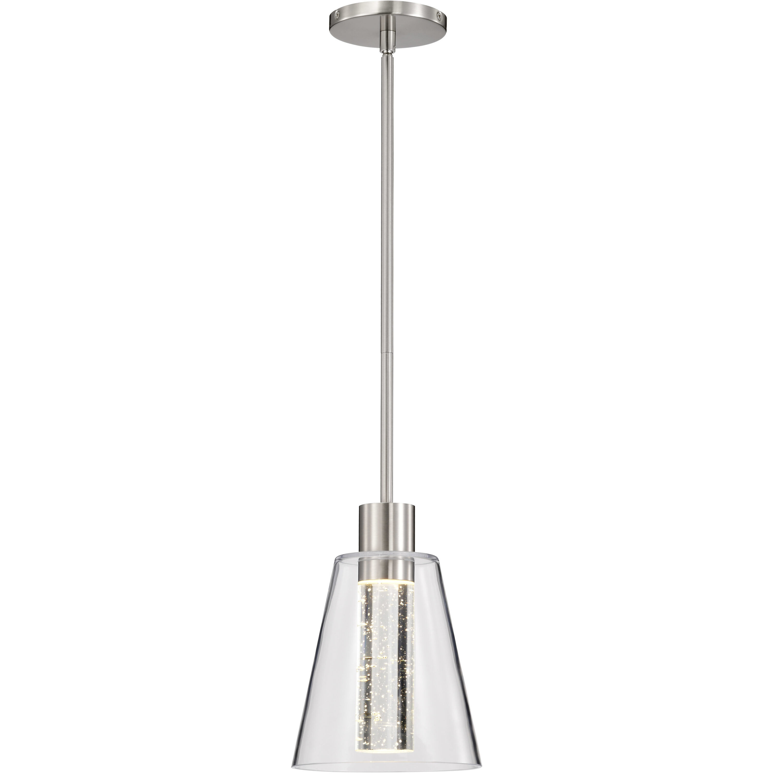 Aura LED 7.25 inch Brushed Nickel Pendant Ceiling Light
