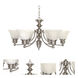 Empire 6 Light 26 inch Brushed Nickel Chandelier Ceiling Light
