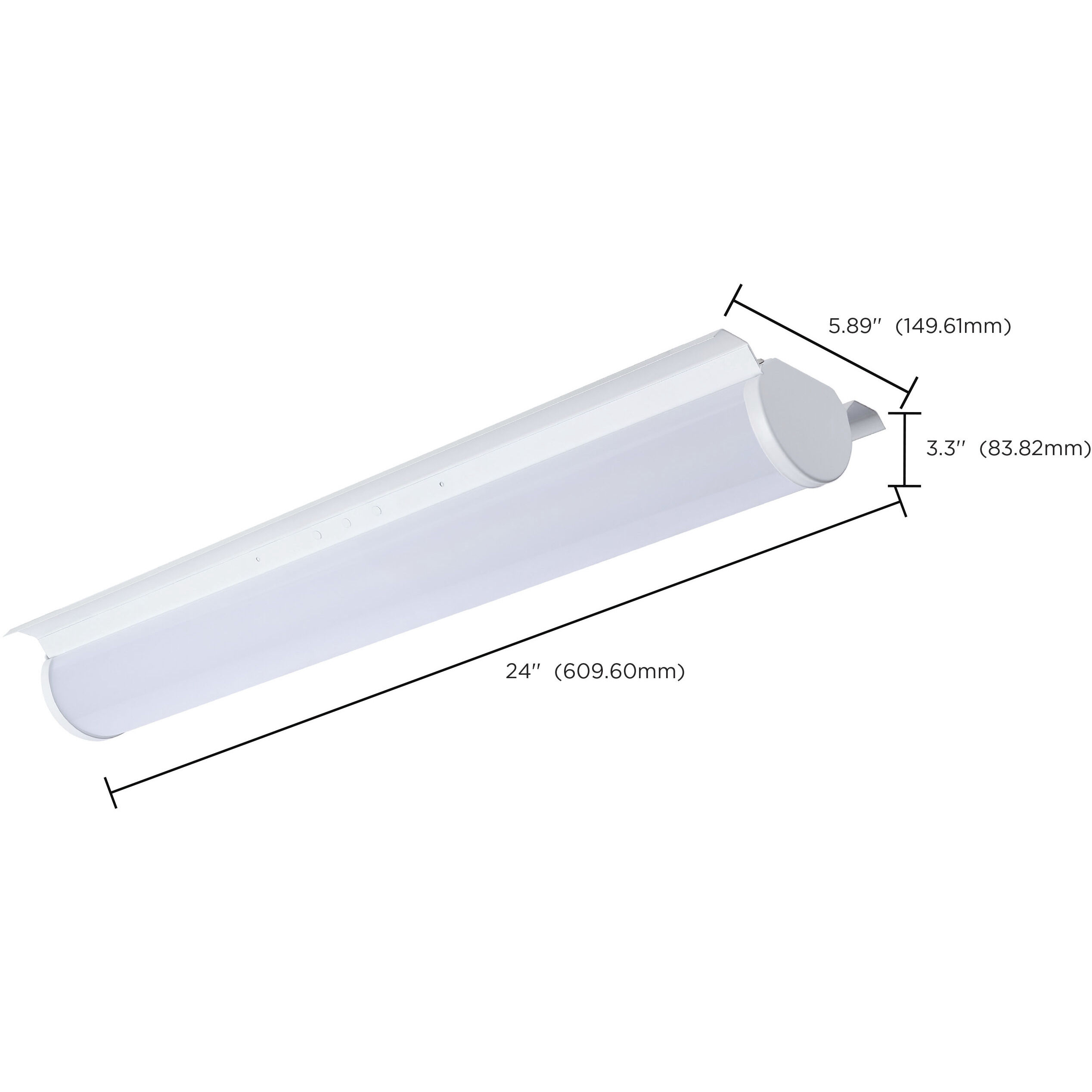 ColorQuick LED 5.89 inch Gloss White Linear Strip Ceiling Light