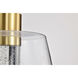 Aura LED 12 inch Brushed Brass Pendant Ceiling Light