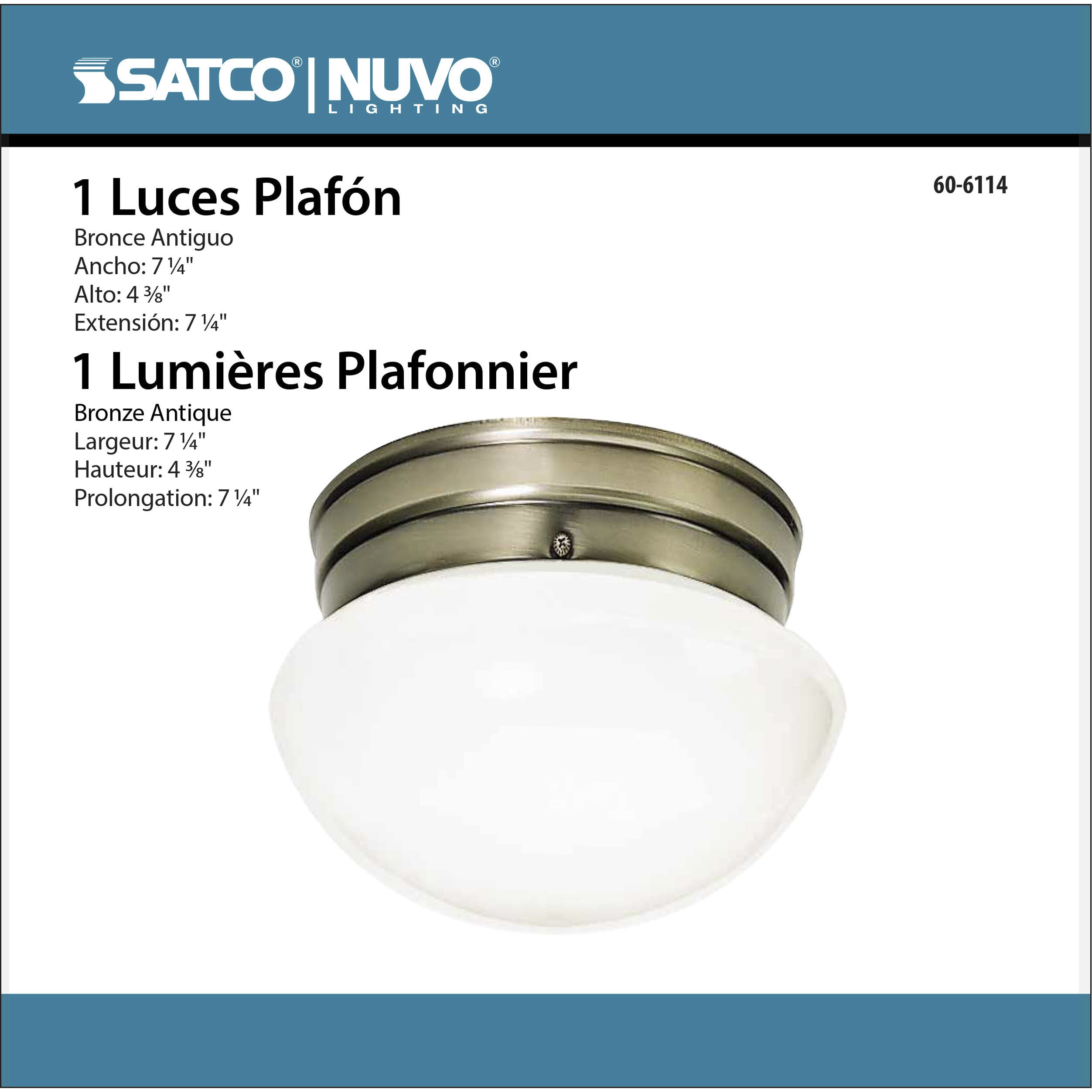 Brentwood 1 Light 8 inch Antique Brass Flush Mount Ceiling Light