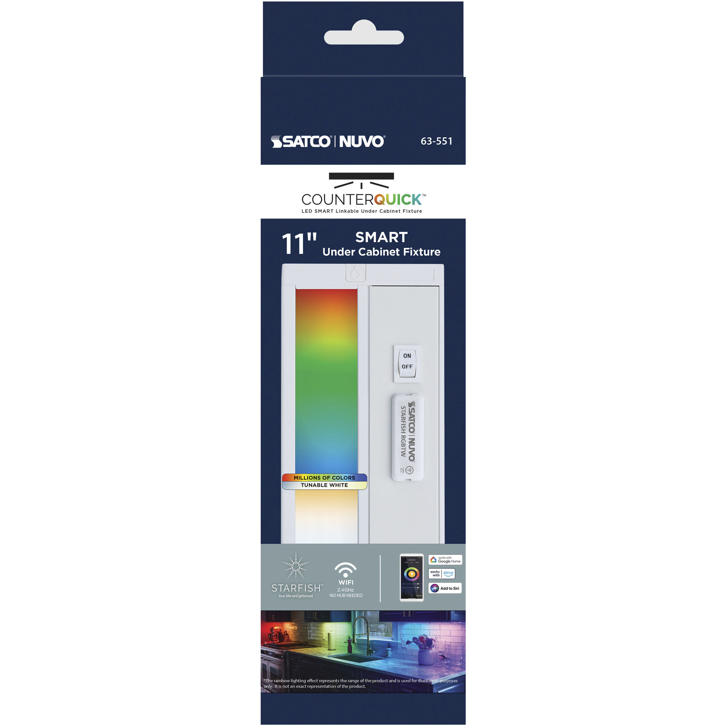 Starfish LED 3.54 inch White Linear Strip Ceiling Light