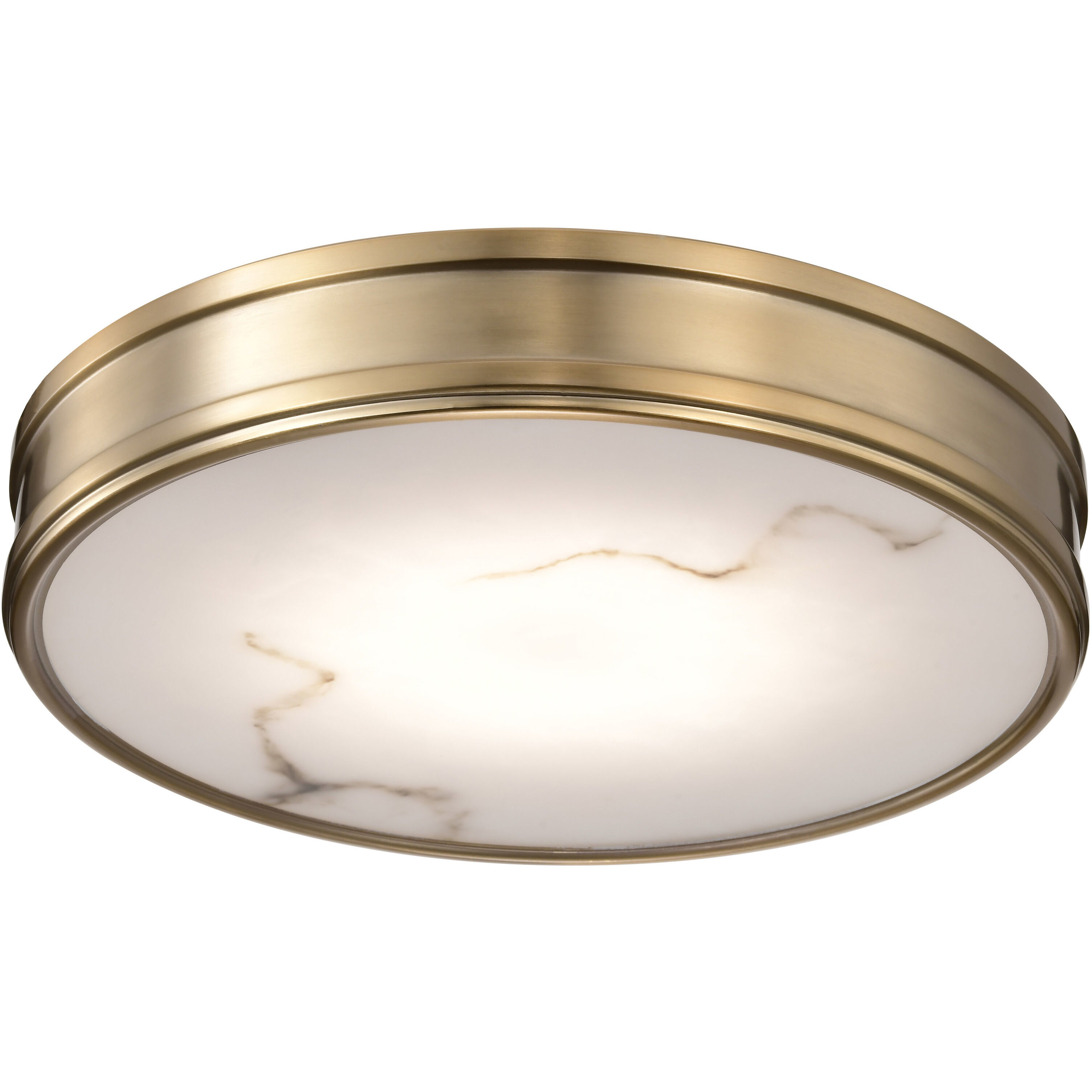 Kendall LED 14.25 inch Burnished Brass Flush Mount Ceiling Light