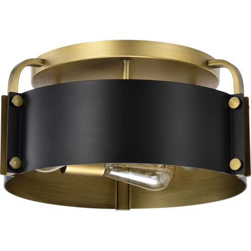 Altos 3 Light 14 inch Matte Black Semi Flush Mount Ceiling Light