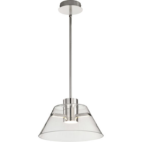 Edmond LED 13.63 inch Polished Nickel Pendant Ceiling Light