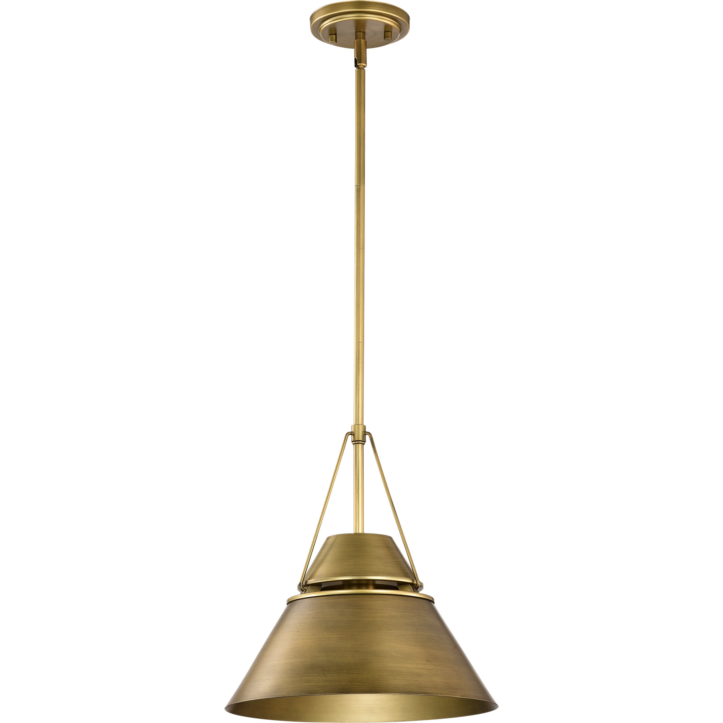 Adina 1 Light 12.75 inch Natural Brass Pendant Ceiling Light