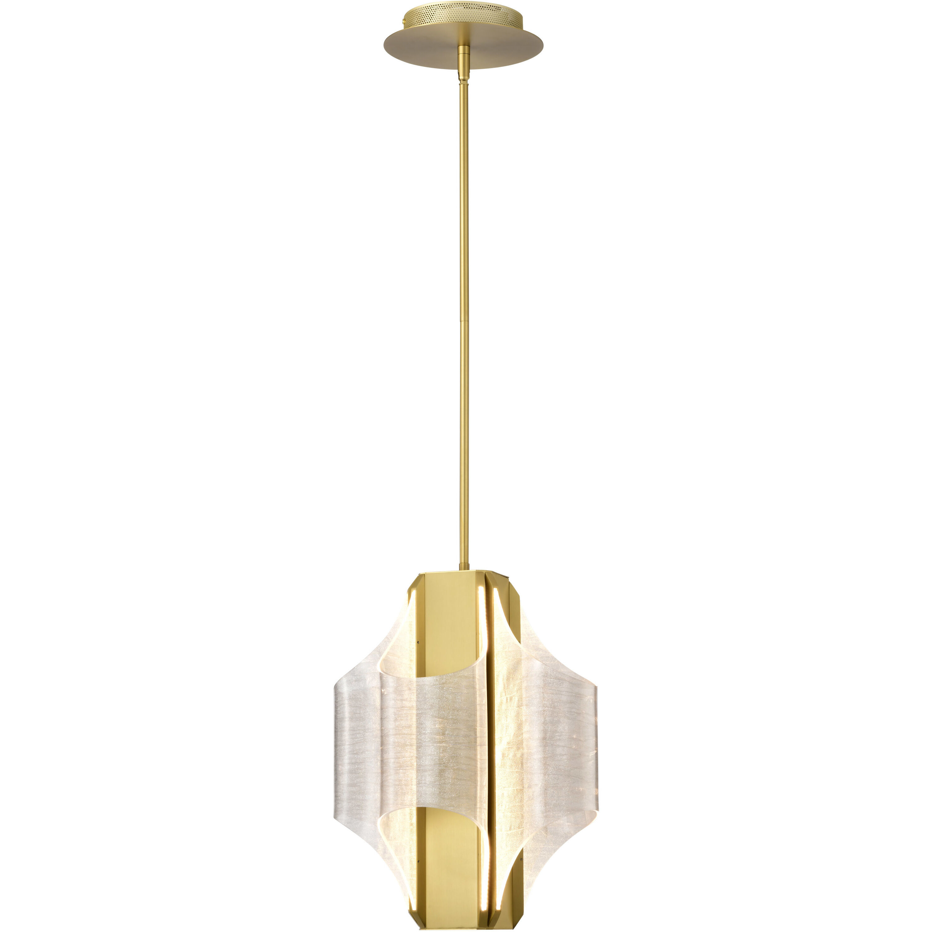 Idris LED 13 inch Vintage Brass Pendant Ceiling Light