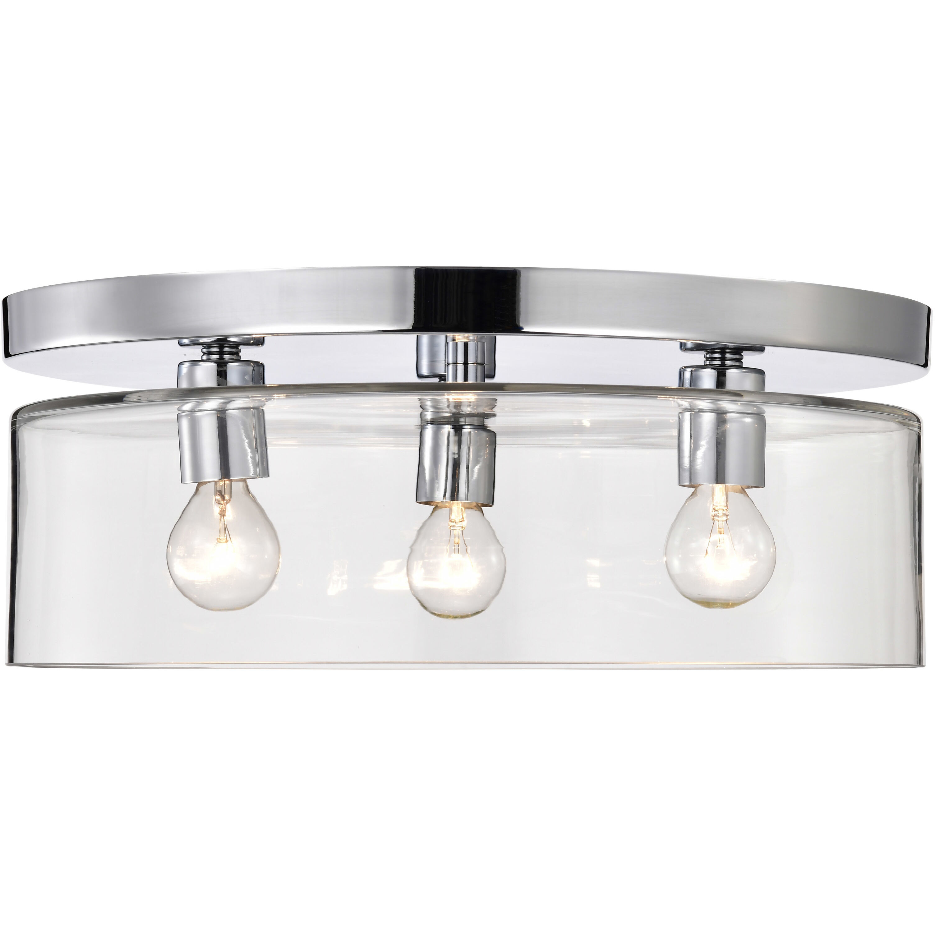 Marlowe 15 inch Polished Nickel Flush Mount Ceiling Light