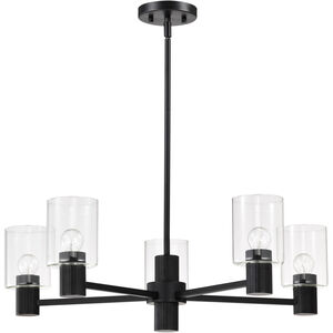 Clarksville 5 Light 28 inch Matte Black Chandelier Ceiling Light