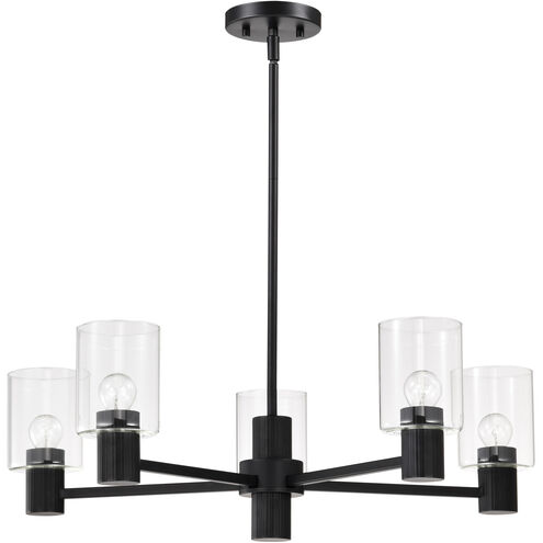 Clarksville 5 Light 28 inch Matte Black Chandelier Ceiling Light