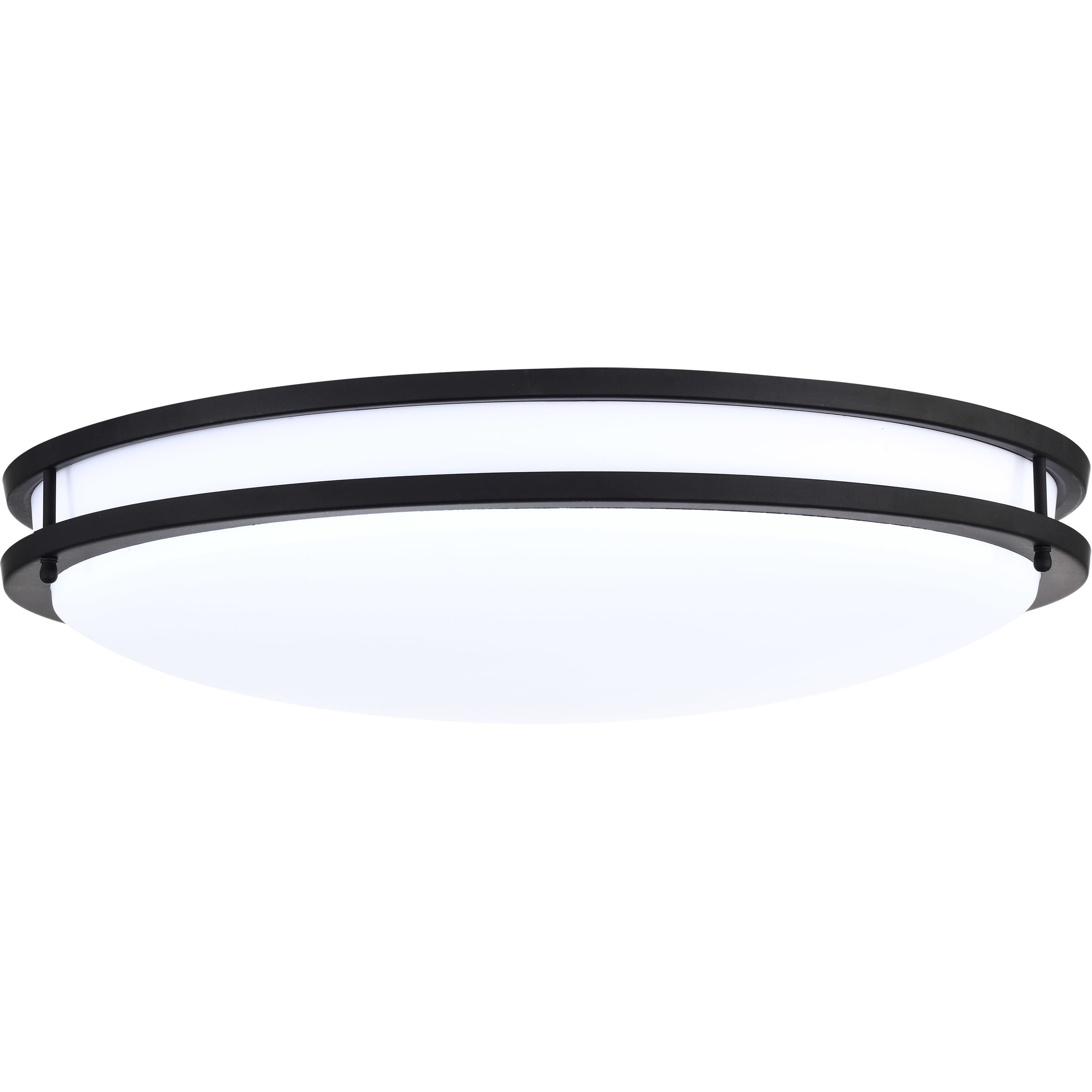 Glamour LED 24 inch Matte Black Flush Mount Ceiling Light