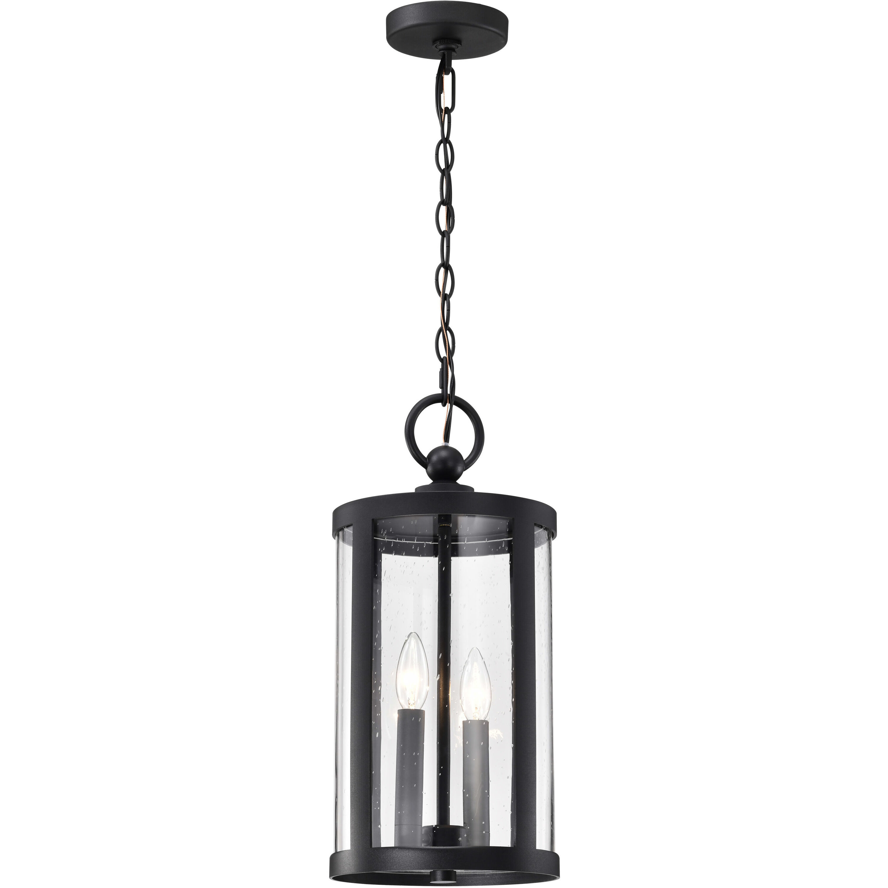 Broadstone 2 Light 8.63 inch Matte Black Outdoor Hanging Light