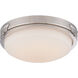 Crest LED 13.25 inch Polished Nickel Flush Mount Ceiling Light