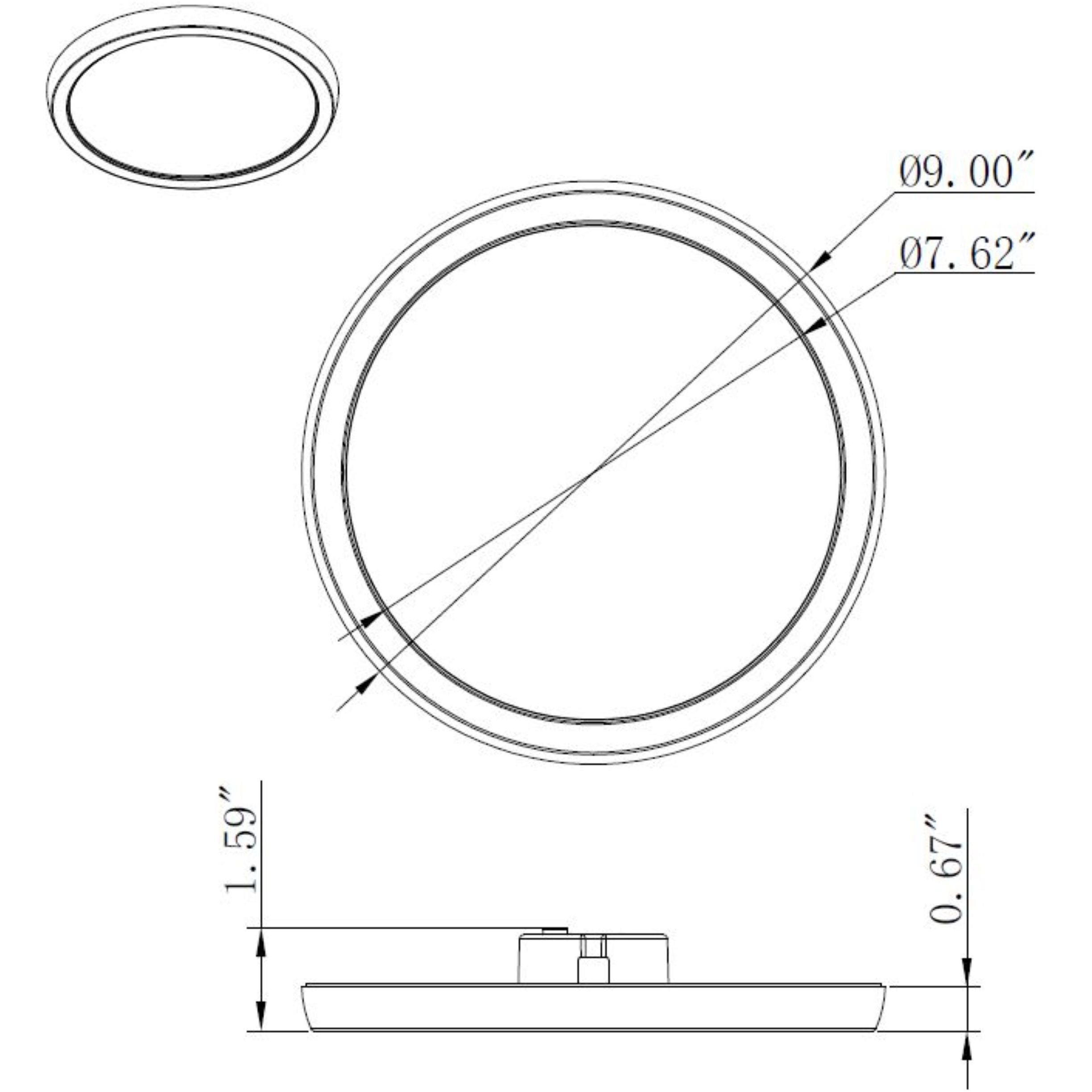 Blink LED 9 inch Brushed Nickel Flush Mount Ceiling Light