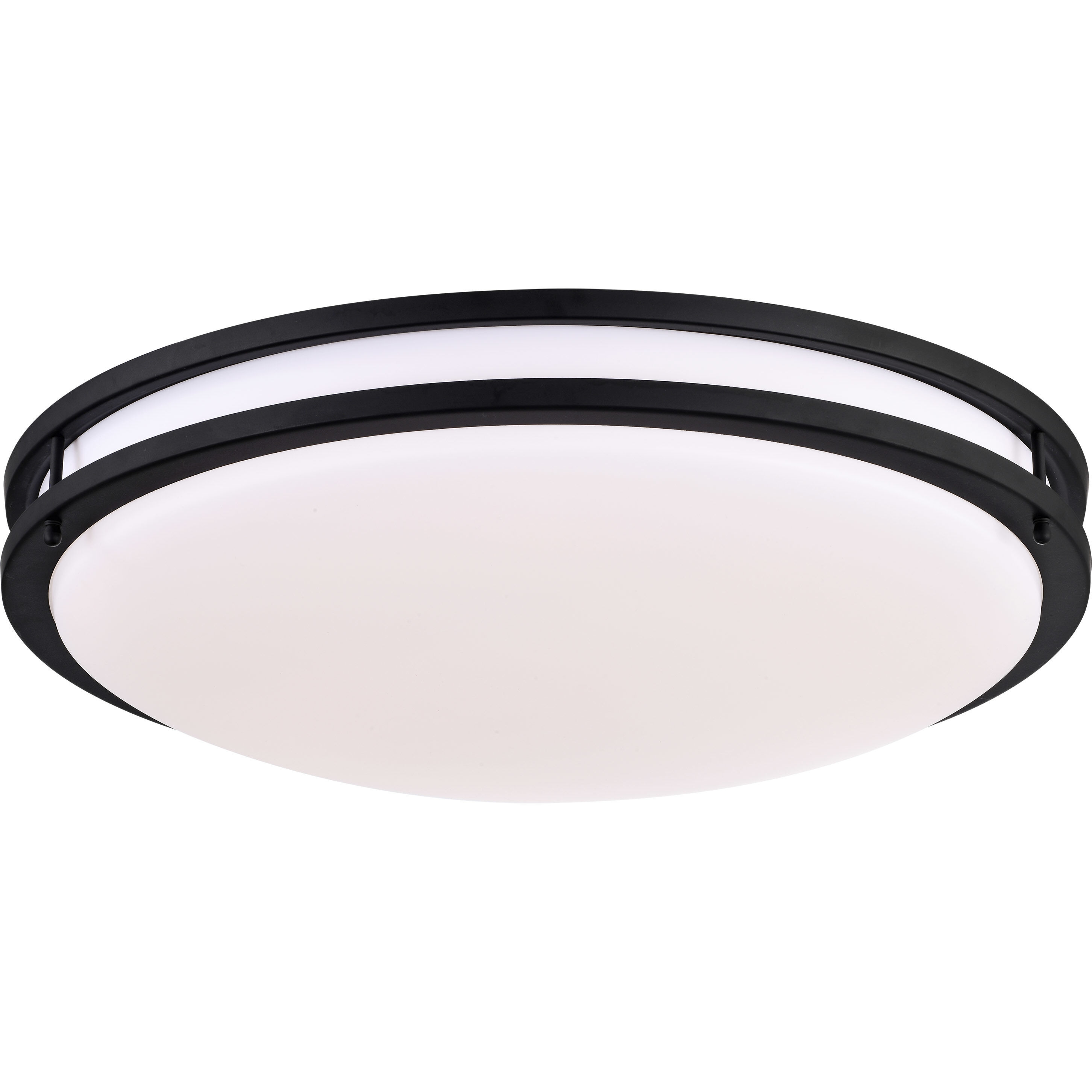 Glamour LED 24 inch Matte Black Flush Mount Ceiling Light