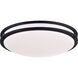 Glamour LED 24 inch Matte Black Flush Mount Ceiling Light