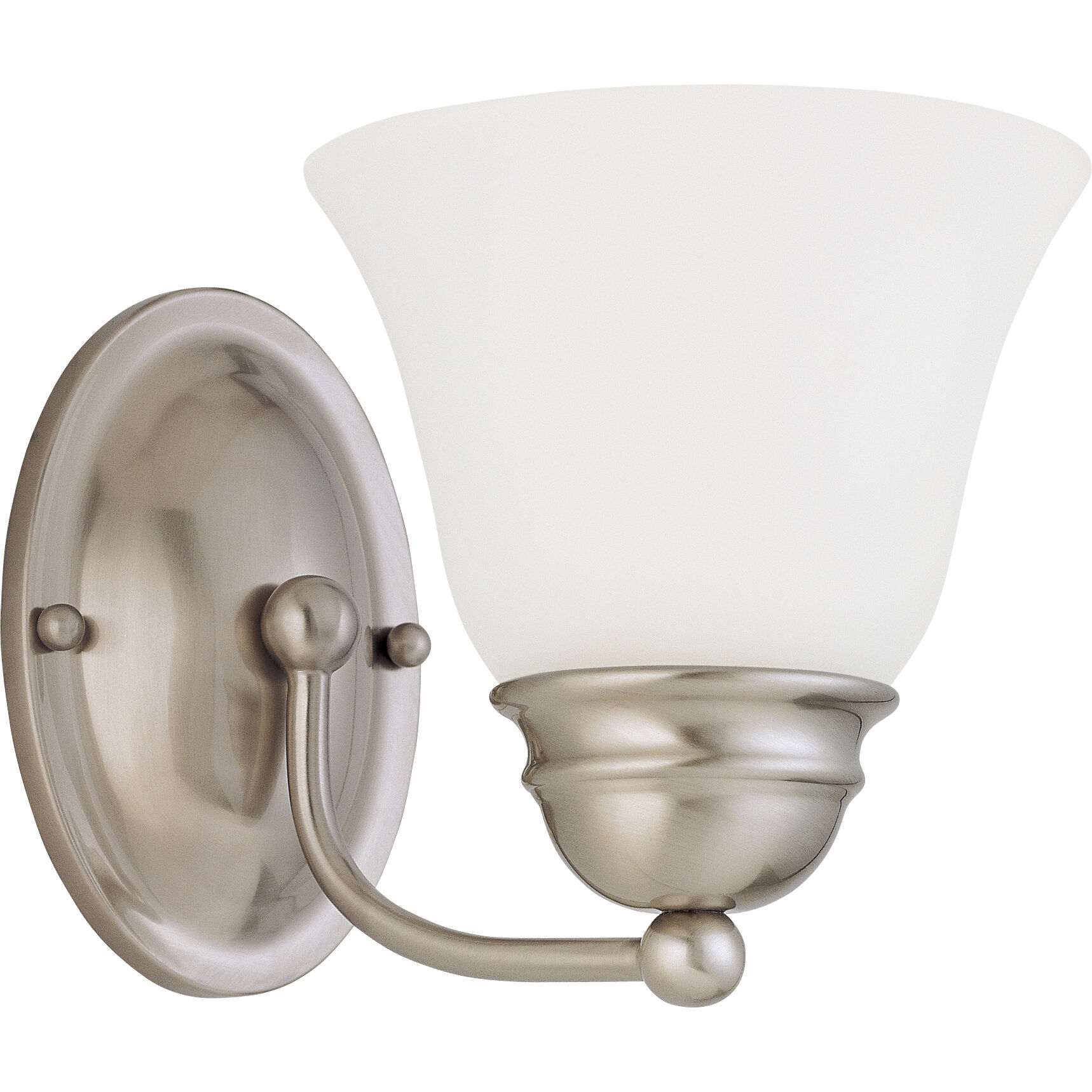 Empire 1 Light 6 inch Brushed Nickel Vanity Light Wall Light