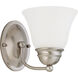 Empire 1 Light 6 inch Brushed Nickel Vanity Light Wall Light