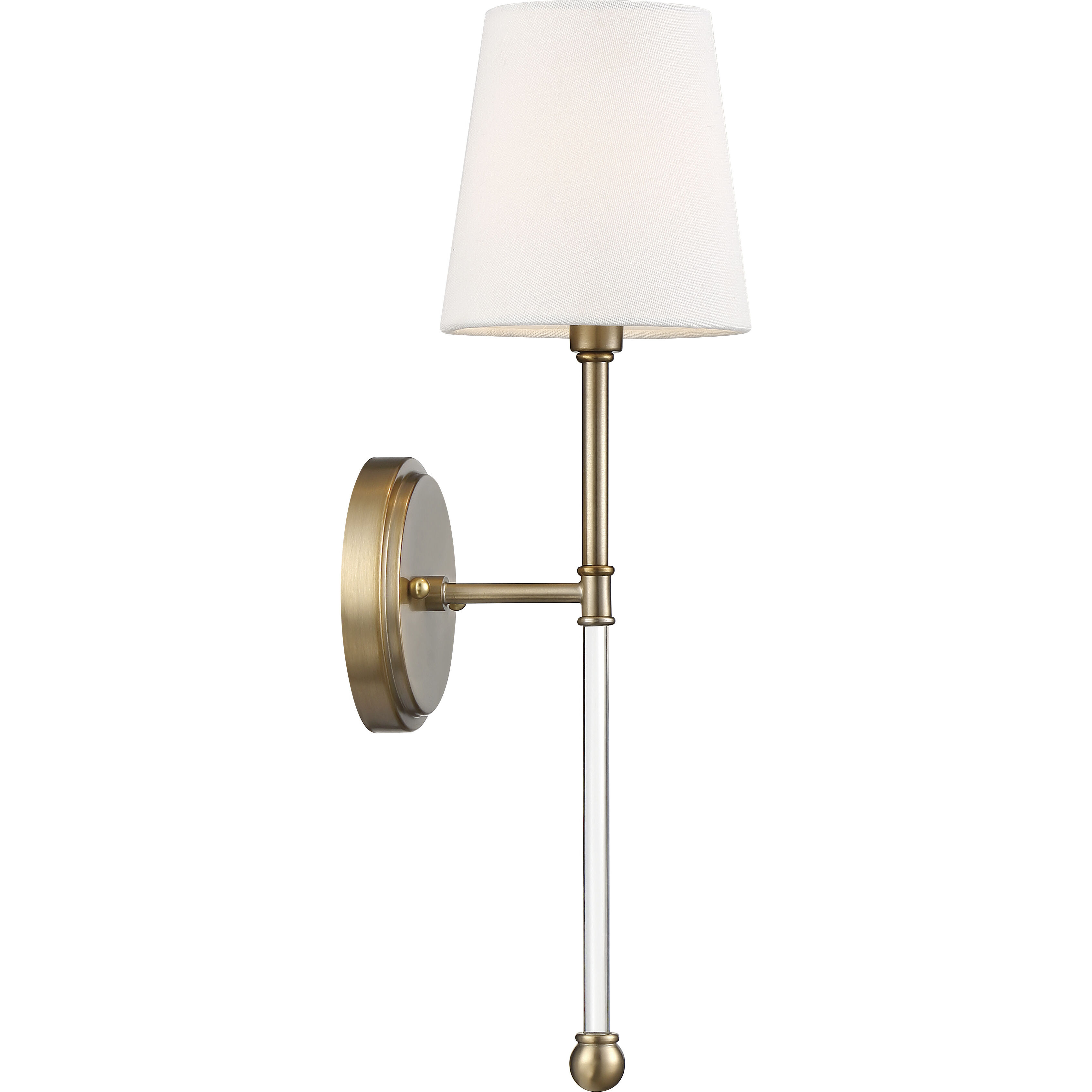 Olmsted 1 Light 6 inch Burnished Brass and White Wall Sconce Wall Light 