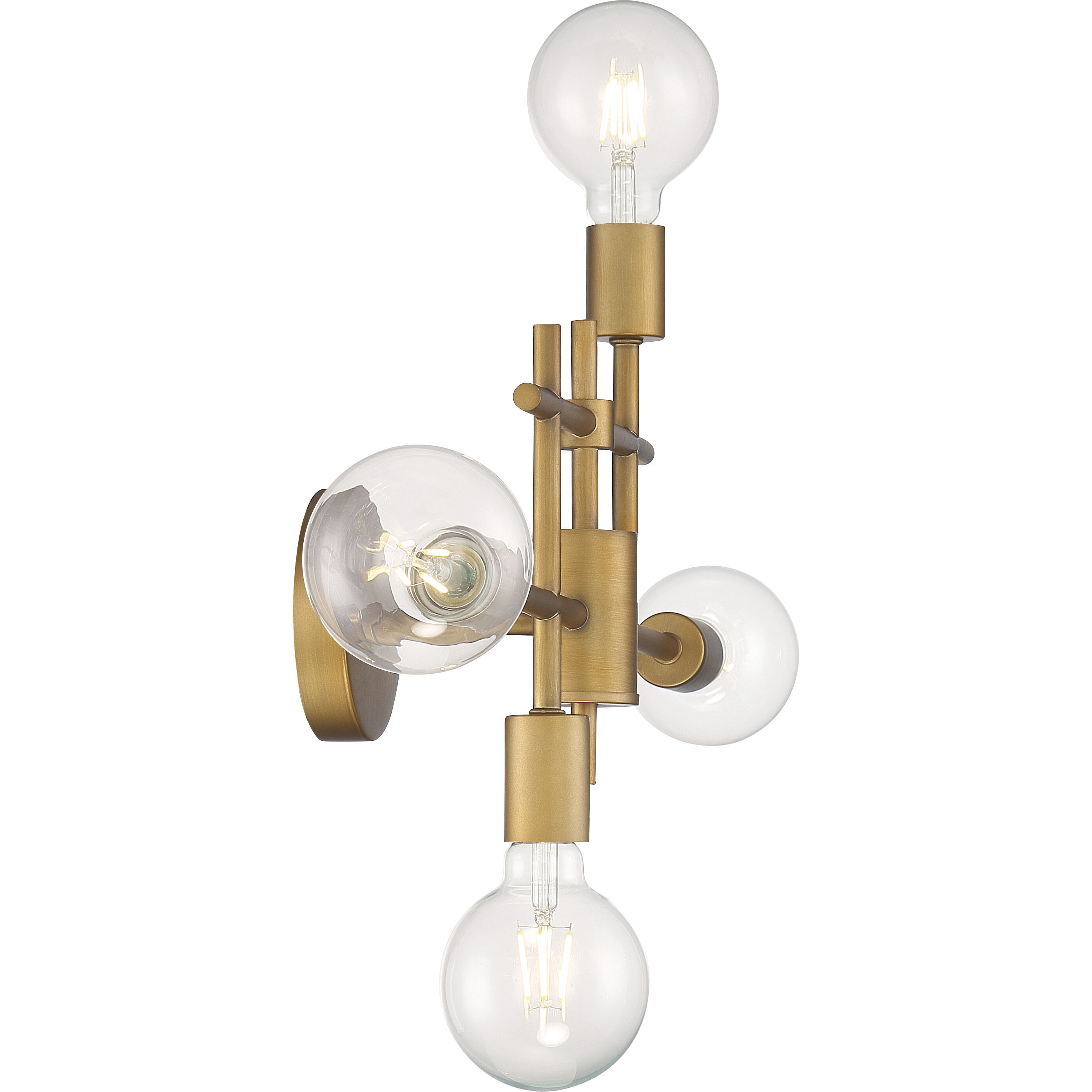 Delphi 4 Light 23 inch Aged Gold Vanity Light Wall Light