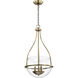Amado 3 Light 14 inch Vintage Brass Pendant Ceiling Light