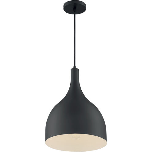 Bellcap 1 Light 12 inch Matte Black Pendant Ceiling Light